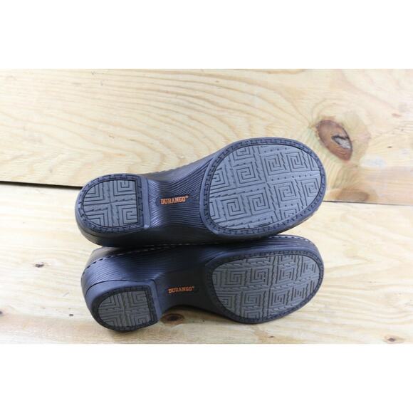 Durango Boots Womens 10M Black Leather Eclipse Flower Me In Love RD3840 Zip Shoe - Picture 5 of 6